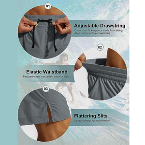 Mens beach swim shorts for summer custom design breathable quick dry fabric oem with logo print and private <b>label</b> options - Product Image 3