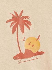 เสื้อยืดพิมพ์ลายวินเทจซักกรด/ซักแล้วทำจากผ้าฝ้ายเนื้อนุ่ม100% จากปากีสถาน - Product Image 2