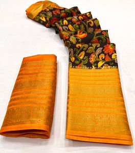 Chemisier en soie de coton doux de couleur incroyable, sarouel et Blouse avec Jacquard, fournisseur de travail de tissage de sorat inde - Product Image 2