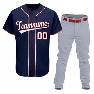 Conjunto de Uniforme Deportivo Personalizado de Jersey de Béisbol y Sóftbol Estampado de Secado Rápido Unisex 100% Poliéster Más Vendido - Product Image 4