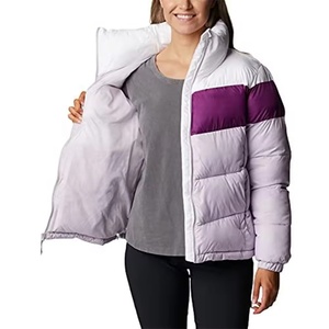 Veste matelassée imprimée personnalisée pour femmes avec fermeture à glissière avant à col montant et manches longues tendance de haute qualité imperméable - Product Image 2
