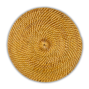 PLAQUETTES DE RECHARGE EN ROTIN Rond Naturel PLAQUES DE CHARGEUR Fournisseur Écologique du Vietnam Tailles et conceptions personnalisées Artisanat disponible - Product Image 1