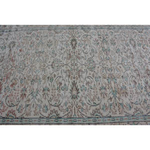 Traditionnel Beige Bleu 6X9 pieds Vintage Tapis Turc Grande Surface Patchwork Conception Latex Viscose Laine pour Couloir Rectangle Chambre - Product Image 5