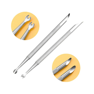 Ensemble de manucure professionnel en acier inoxydable, 4 pièces, poussoir à cuticules, outils d'ongles, par ZACHARY INDUSTRIES - Product Image 3