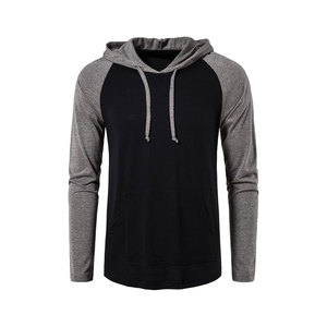 เสื้อสเวตเตอร์มีฮู้ดสำหรับผู้ชาย, เสื้อกันหนาวแฟชั่นมีฮู้ดสีพื้นสำหรับฤดูใบไม้ผลิฤดูใบไม้ร่วง - Product Image 1