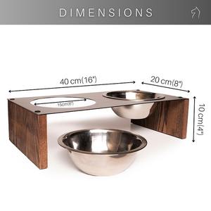 Comedero para Perros con Base de Madera y Tazones de Acero Inoxidable de Grado Alimenticio para Mascotas - Product Image 4