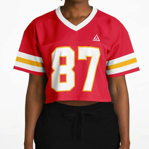 Maillot de football américain court personnalisé de haute qualité pour adultes jeunes respirant conception courte vente en gros pas cher maillot court - Product Image 5