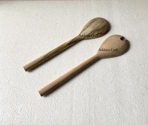 Ensemble de cuillère et de fourchette à salade en bois de mangue écologique, très vendu, vaisselle en bois pour servir les légumes, pour un usage domestique - Product Image 4