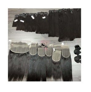 Perruques cheveux humains avec lace closure/frontal Livraison rapide 100% cheveux humains vierges non traités Remy hair - Product Image 1