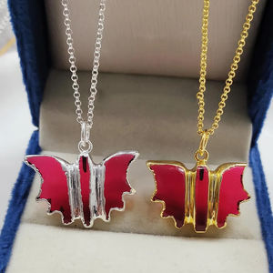 สร้อยคอจี้รูปสัตว์ชุบโลหะด้วยไฟฟ้าสีทองโกเมนเครื่องประดับทองเหลือง14K ขายส่ง - Product Image 2