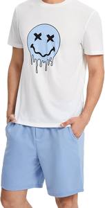 Conjunto de camiseta y pantalones cortos de algodón de verano unisex Ropa de hombre de 2 piezas con diseño transpirable - Product Image 4