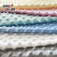 KINGCASON Fabricant Grossiste Tissus Velboa Couleur Unie 100% Polyester Spandex Minky Dot Velours Super Doux et Moelleux pour Couvertures