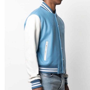 Custom Style Varsity Winter Jacket Men's Melton <b>Wool</b> Varsity Jackets Wholesale Letterman Winter Jacket with Leather Sleeves - Product Image 3