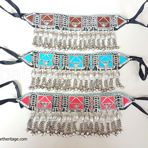 Collar de Gargantilla Vintage Afghan Kuchi, Joyería Étnica Tribal para Mujer con Campanas y Monedas, Pieza de Joyería de Declaración Bohemia Hecha a Mano - Product Image 1