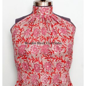 Robe maxi florale d'été personnalisée en coton naturel, sans manches, douce et confortable, collection été pour femmes - Product Image 2