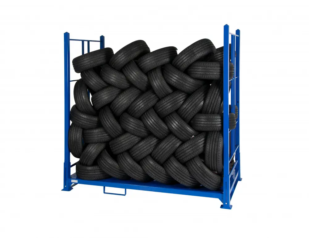 Stockage pliable et personnalisable de pneus en métal, support de stockage