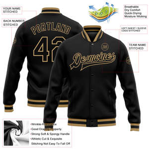 Chaqueta DEPORTIVA UNIVERSITARIA de diseño único chaqueta universitaria de béisbol personalizada al por mayor con botones y cuello acanalado chaqueta universitaria para hombre - Product Image 2