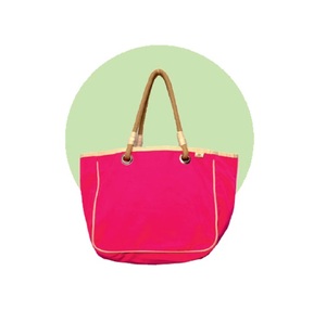 Women's <b>Summer</b> Fashionable Eco-Friendly Canvas Shoulder Carry <b>Handbag</b> Beach Shopping Tote Zipper Closure Customizable Logo - Product Image 2