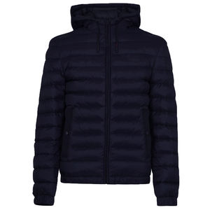 Manteau d'hiver personnalisé chaud et coupe-vent rembourré en duvet pour hommes de grande taille Bomber gonflée Manteau surdimensionné Vestes en polyester - Product Image 4