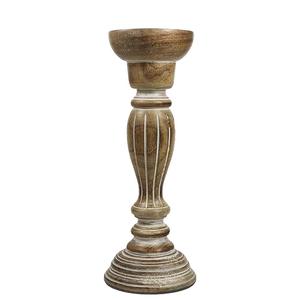 Portavelas de madera de mango respetuoso con la naturaleza, lo mejor para la decoración de bodas con tamaños de 12, 7X12, 7X45, 72 centímetros - Product Image 4