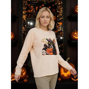 Camiseta de Manga Larga para Mujer, Tejido de Punto Suave, Diseño Sólido, Estilo Casual Moderno, Cómoda, Anti-Pilling y Transpirable - Product Image 5