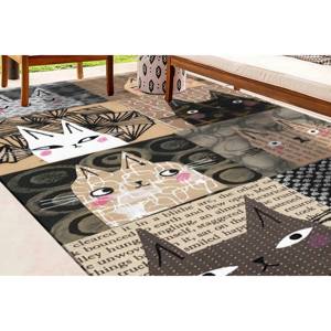 Alfombra para Gatos: Alfombra con Estampado Animal Boho, Alfombra Impresa Apta para Mascotas, Alfombra Delgada No Tejida - Product Image 4