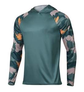 Vêtements de pêche camouflage personnalisés OEM, vente en gros de vêtements à capuche en polyester et spandex - Product Image 5