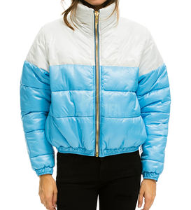 2025 personnalisé unisexe hiver Nylon veste imperméable col montant respirant toile veste hommes bouffant veste bulle personnalisé - Product Image 1