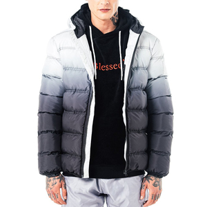 Veste matelassée pour homme à col montant, personnalisable avec logo, en toile, coupe-vent, écologique, grande taille, haute qualité à bas prix - Product Image 2