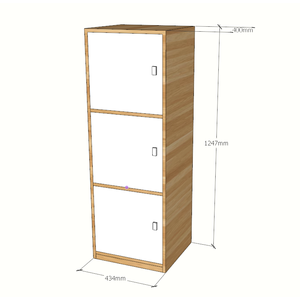 ตู้เก็บเอกสารแบบมินิมอล 3 ลิ้นชัก ขนาด 40x120x40 ซม. ทำจากไม้ยางพารา รุ่น TCN68009 แบบตั้งพื้นและเคลื่อนย้ายได้ เหมาะสำหรับเก็บเอกสารในสำนักงานหรือห้องออกกำลังกาย - Product Image 5