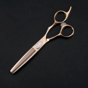 Ciseaux de coiffure professionnels de 6 pouces à lame droite en acier inoxydable avec ciseaux de beauté à pointe pointue avec poignée en acier - Product Image 3