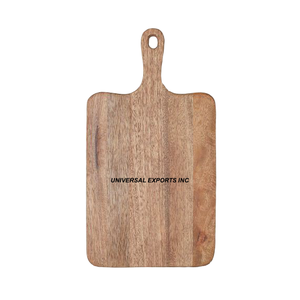 Planche à découper en bois fini naturel forme ronde bloc à découper de luxe classique élégant nouvelle planche à découper en bois - Product Image 3