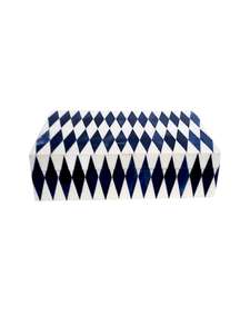 Caja decorativa con incrustaciones de hueso, patrón de Diamante Azul y Blanco | Almacenamiento de joyas hechas a mano | MS Handicraft Tamaño personalizable y embalaje - Product Image 6