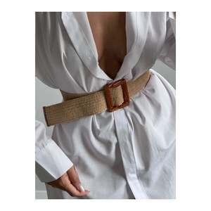 Ceinture élastique tressée à boucle pour femme, ceinture de veste, ceinture de chemise, ceinture de robe - WICKER - Product Image 2