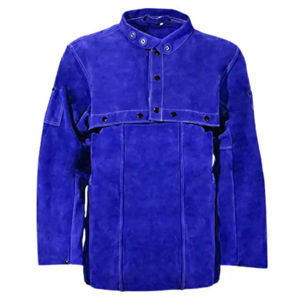 Vêtements de travail ignifuges en cuir de vachette pour hommes veste de soudage en cuir vêtements de protection de sécurité de soudage veste de soudage - Product Image 2