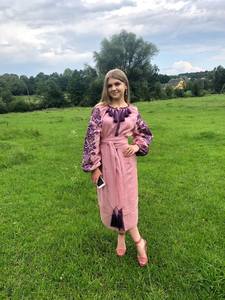 Vestido Midi Vintage Sexy de Alta Calidad para Mujer, Lavable, con Bordado Floral, Logotipo Personalizado, Tejido Tejido, Manga Larga, Cintura Natural - Product Image 4