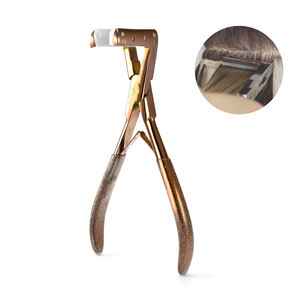 Herramientas para Extensiones de Cabello, Pinzas para Extensiones de Cabello con Cinta Adhesiva, Pinzas de Mandíbula Plana, Herramientas de Sellado y Presión de Acero Inoxidable - Product Image 1