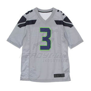 เสื้อฟุตบอลอเมริกันแบบดั้งเดิมสำหรับผู้ใหญ่ ผลิตจากโพลีเอสเตอร์ 100% ระบายอากาศได้ดี บริเวณหน้าอกเปิดด้านหลัง ช่วยให้การไหลเวียนของอากาศดีขึ้น แขนสั้น - Product Image 1