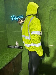 Vestes de sécurité réfléchissantes en polyester 100% imperméable à haute visibilité avec veste de sécurité au travail à rayures réfléchissantes - Product Image 2