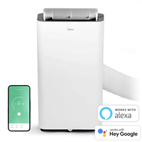 Climatiseur portable haut de gamme Midea 21000 BTU, WiFi intelligent, télécommande mobile, déshumidificateur, ventilateur, usage commercial, électrique