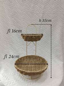 Panier de rangement en bambou naturel, option 2 étagères et 3 étagères - Product Image 5