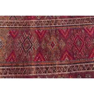 พรมวินเทจขนาด 2.3x11.3 ฟุต, พรมตุรกี, พรมขนสัตว์สีน้ำตาลแดงไล่เฉด - Product Image 5