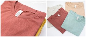 Logotipo personalizado Bella + Canvas Relaxed Fit Jersey Camisetas Tri-blend Camiseta Bella Canvas BC3001CVC Unisex Heather CVC Camisetas - Product Image 4