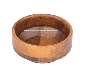 Bol de service Unique décoratif en bois pour la maison hôtel Restaurant vaisselle bol couleur marron Design moderne vaisselle bol de service - Product Image 6