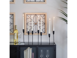 Elegant metal candle holder for luxury home and hotel interiors metal candle holder for elegant home interiors tall - Product Image 4