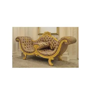 Французский тафтинговый диван из дамасской ткани, скамья для французского дивана, винтажная мебель, антикварная мебель в стиле барокко
