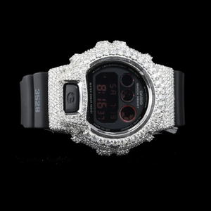 Montre ceinture noire glacée pour hommes montre en diamant Moissanite montre de luxe 41 MM coupe ronde Style Hip Hop montre automatique - Product Image 1