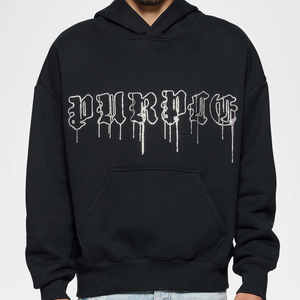 High Quality Men's Customize Clothing Streetwear Hip Hop <b>Rhinestone</b> Hoodie Latest Design Men <b>Rhinestone</b> <b>Hoodies</b> - Product Image 1