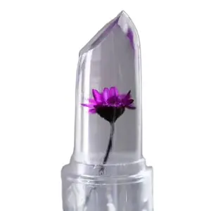 Long Lasting Nutritious Moisturizer Temperature Lip Stain Crystal Flower Lipstick Color Changing Magic Lipstick Jelly Clear