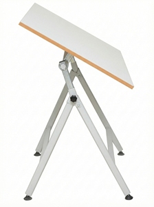 โต๊ะเขียนแบบปรับระดับได้ โต๊ะวาดเขียนสำหรับสถาปนิก พื้นผิวปรับเอียงได้ โครงโลหะ สถานีงานออกแบบระดับมืออาชีพ - Product Image 2